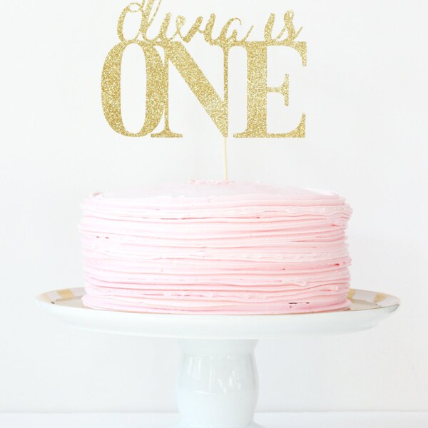 Gold Glitter 1st Birthday Cake Topper Number Name Cake Topper Girl Birthday Cake Decorations Gold Glitter Party Supplies Smash Cake Topper