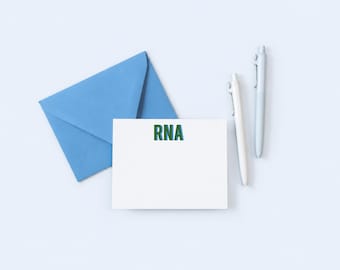 Monogram Stationary for Boys - Kids Personalized Stationery Set - Custom Thank You Notes