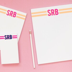 Personalized Monogram Notepad, Custom Initial Notepad, Teacher Gift, Personalized Stationery for Girls and Camp Notes
