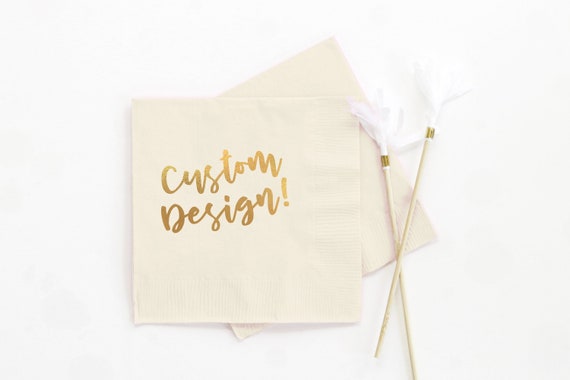Personalized Cocktail Napkins Design Your Own Napkins Etsy