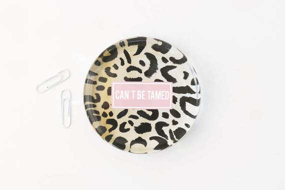 Animal Print Office Supplies Leopard Glass Paperweight Etsy