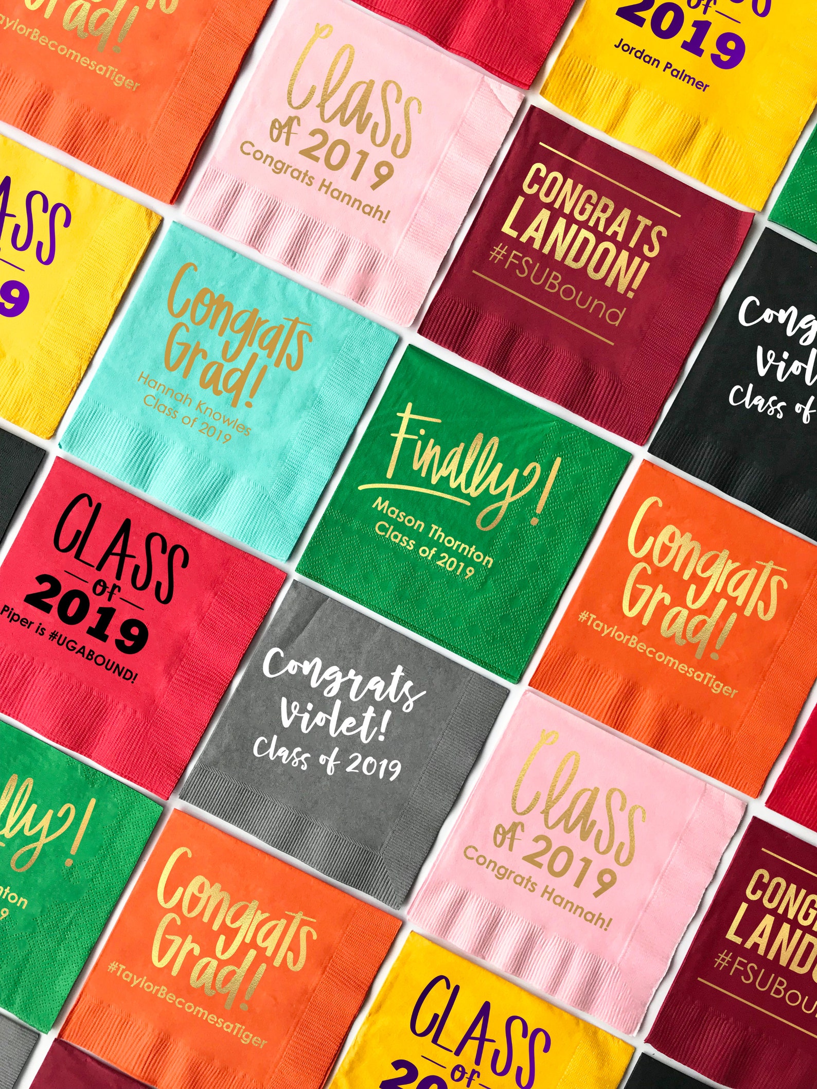 Personalized Graduation Napkins Class of 2022 Grad Party Etsy
