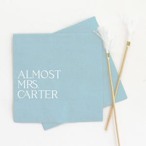 Custom Cocktail Napkins for Bridal Shower - Available in Beverage, Luncheon, Dinner, and Guest Towel Size