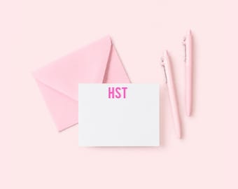 Monogram Stationery for Girls- Personalized Stationary for Kids- Girls Stationery Set- Kids Thank You Notes