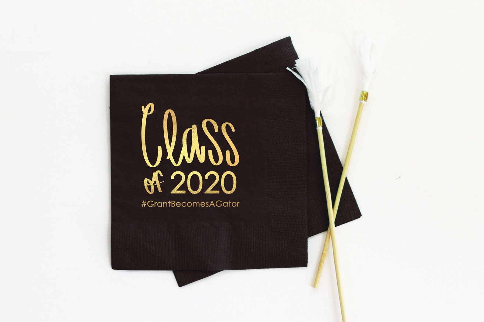 Class of 2020 Napkins Personalized Graduation Napkins Custom Etsy