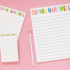 Personalized Notepad for Kids - Girls Lined Writing Paper with Envelopes - Lined Stationery Set for Girls