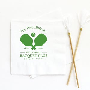 Custom Pickleball Napkins - Available in Beverage, Luncheon, Dinner, and Guest Towel Size