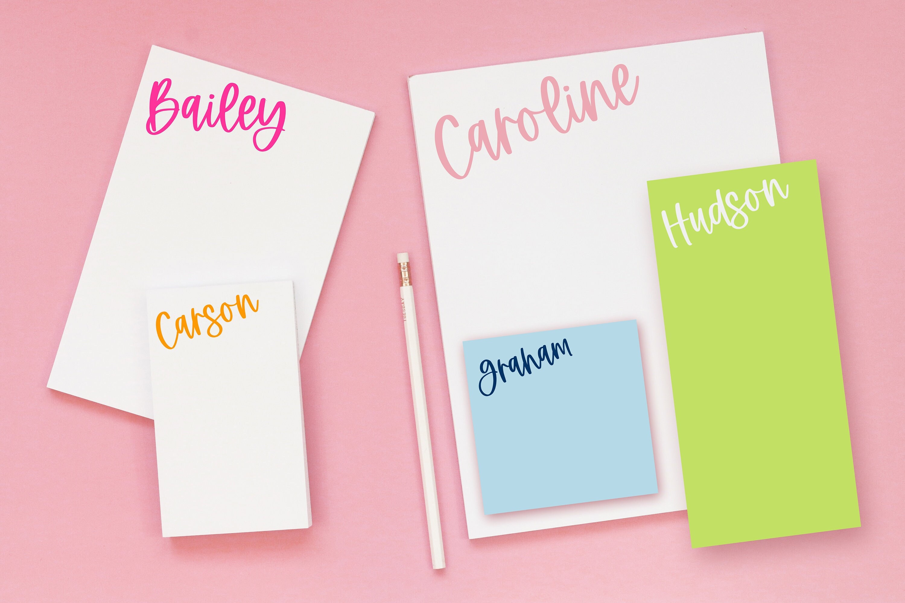 Custom Name Notepad, Personalized Teacher Gifts