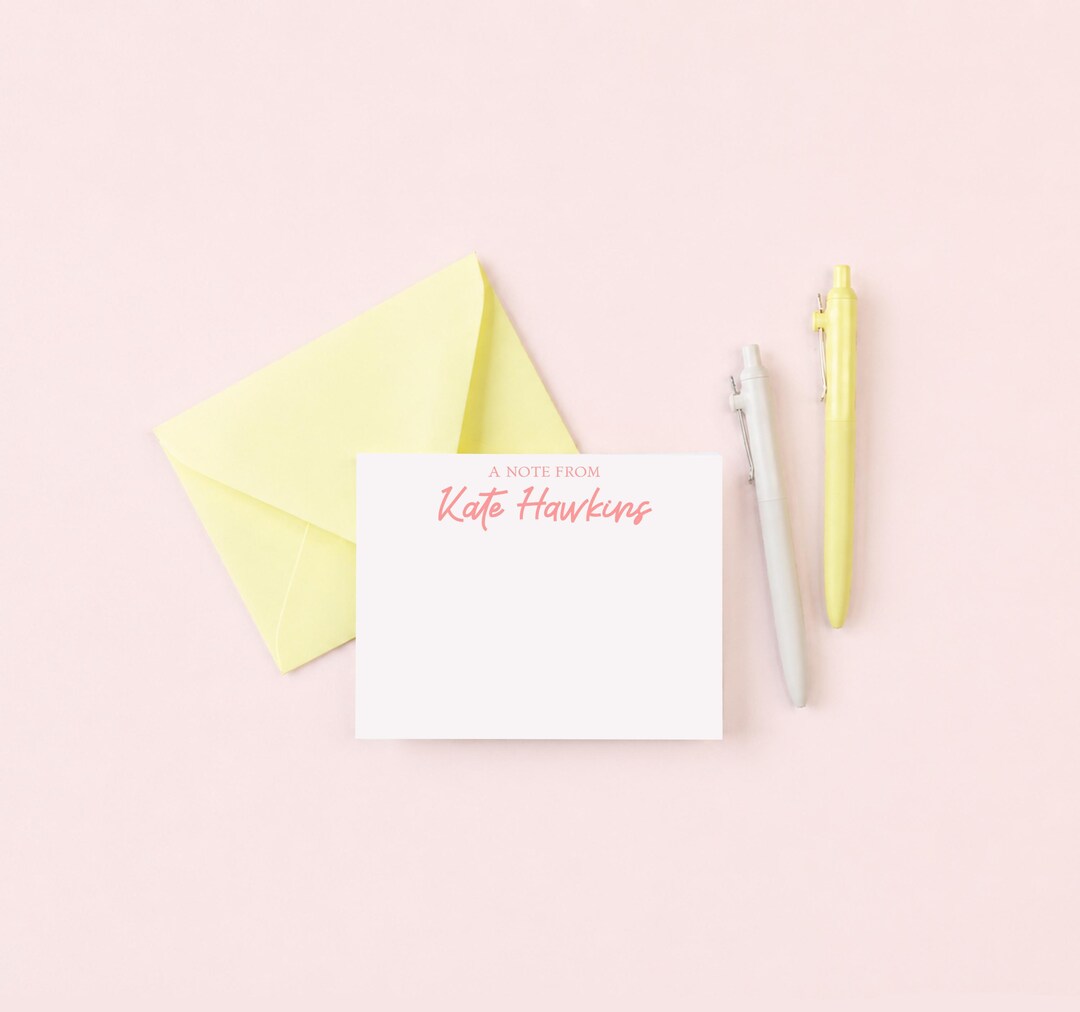 Personalized Stationery Set Personalized Script Stationary Custom Note ...