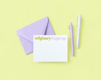 Papelería personalizada para niñas, set de papelería personalizado, regalos para profesores, tarjetas de agradecimiento para niños.