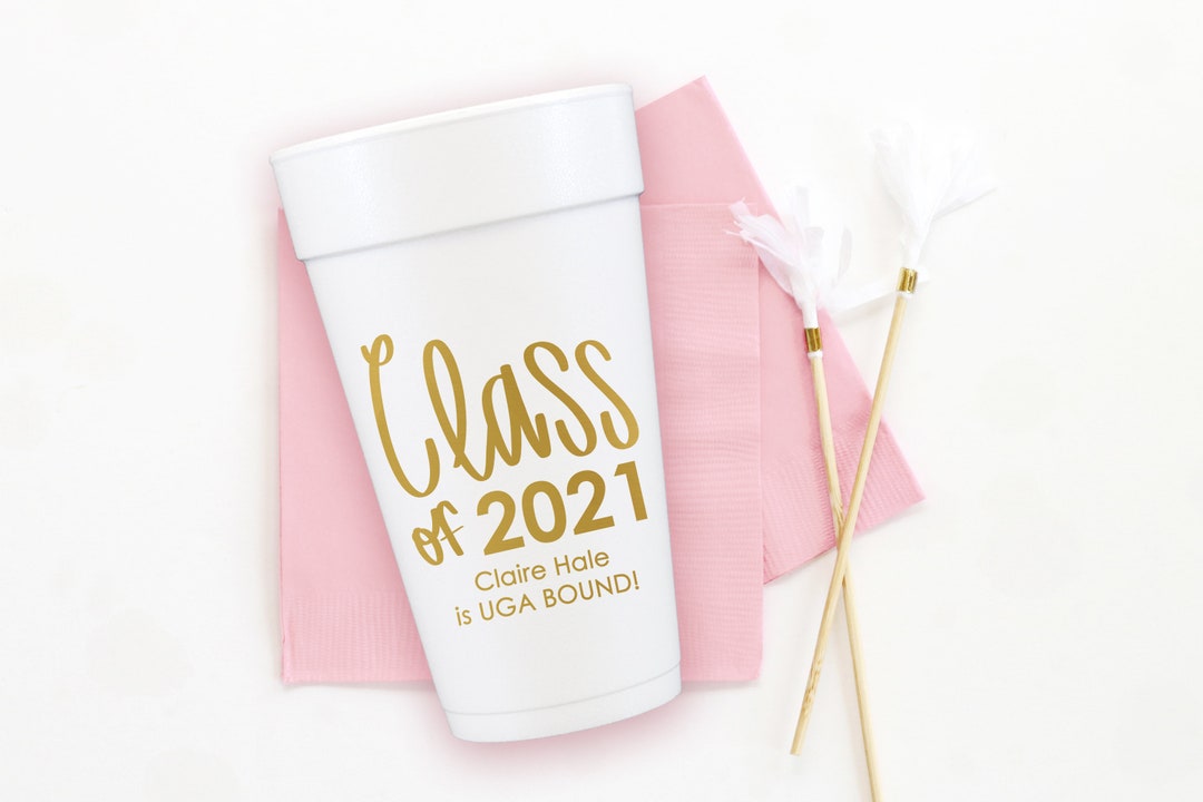 Personalized Graduation Cups Custom Foam Party Cups Class of Etsy
