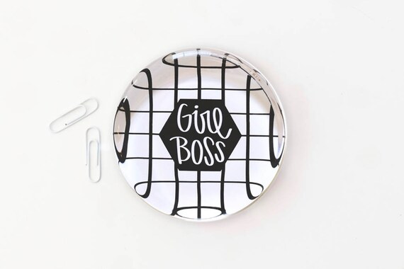 Girl Boss Desk Accessories Custom Glass Paperweight Cute Etsy