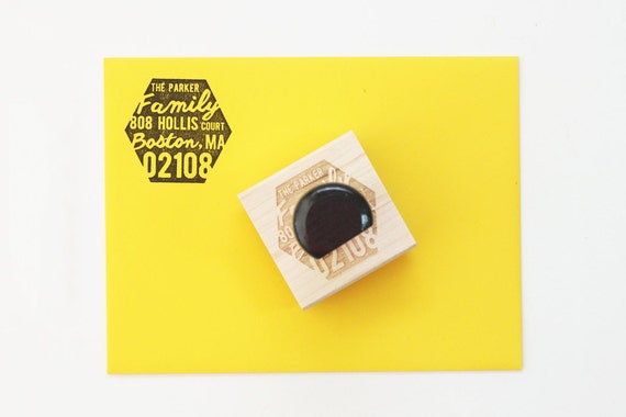 modern address stamp personalized