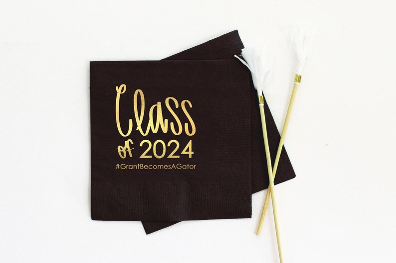 Class of 2025 Napkins Personalized Graduation Napkins Custom Beverage ...