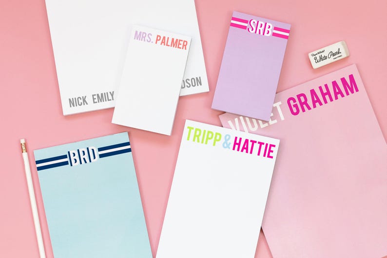 Bloc de notas personalizado con borde ondulado, bloc de notas personalizado para profesores imagen 5