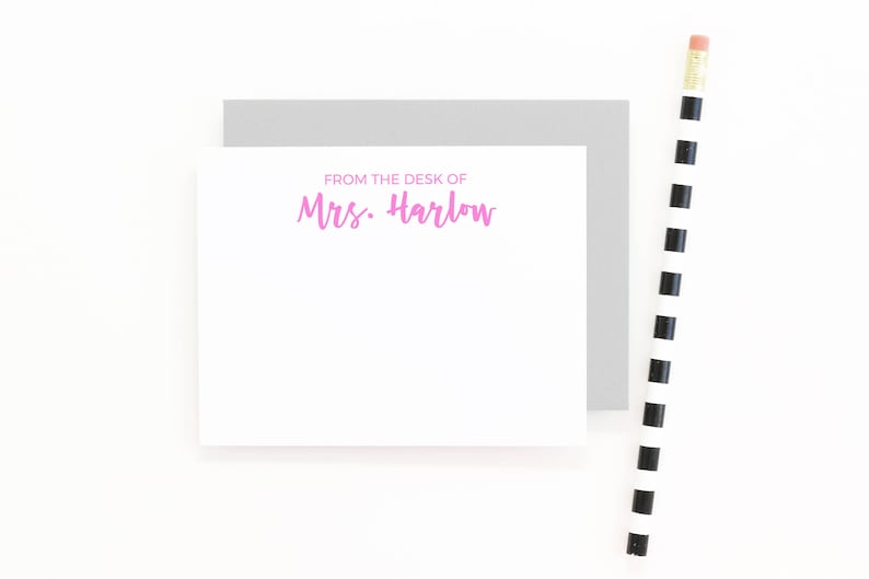 Personalized Teacher Stationary Personalized Stationery Set Etsy