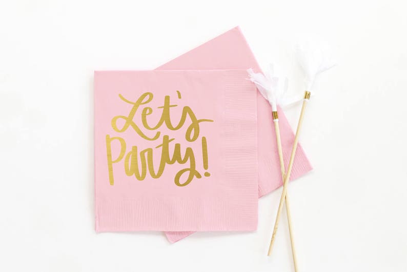 Birthday Napkins Cheap Cocktail Napkins for Bar Cart Hostess Etsy