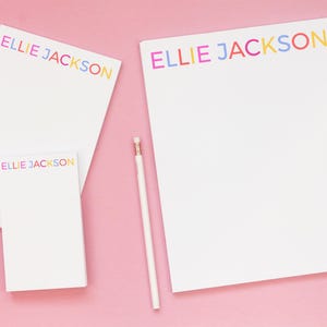 Girls Notepads- Personalized Notepad for Girls- Kids Stationary Set- Custom Name Note Pad- Personalized Gift Ideas