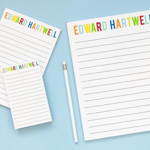 Boys Lined Notepad - Personalized Notepad for Kids - Boys Stationery Set with Lines - Writing Paper with Envelopes