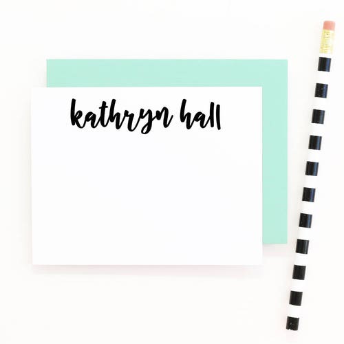 Personalized Thank You Notes Custom Stationery Set Etsy