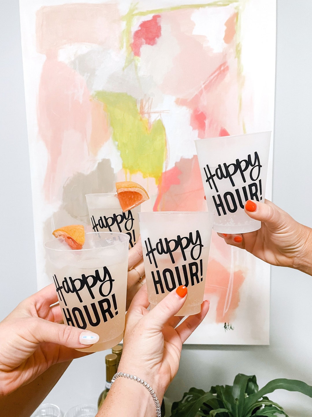 happy birthday happy hour Images High Quality Grahic Happy Hour Party Cups - Birthday Decorations - Bachelorette Party ...