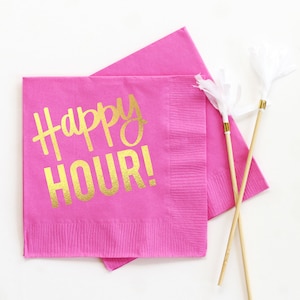 Graziosi tovaglioli da cocktail per l'happy hour