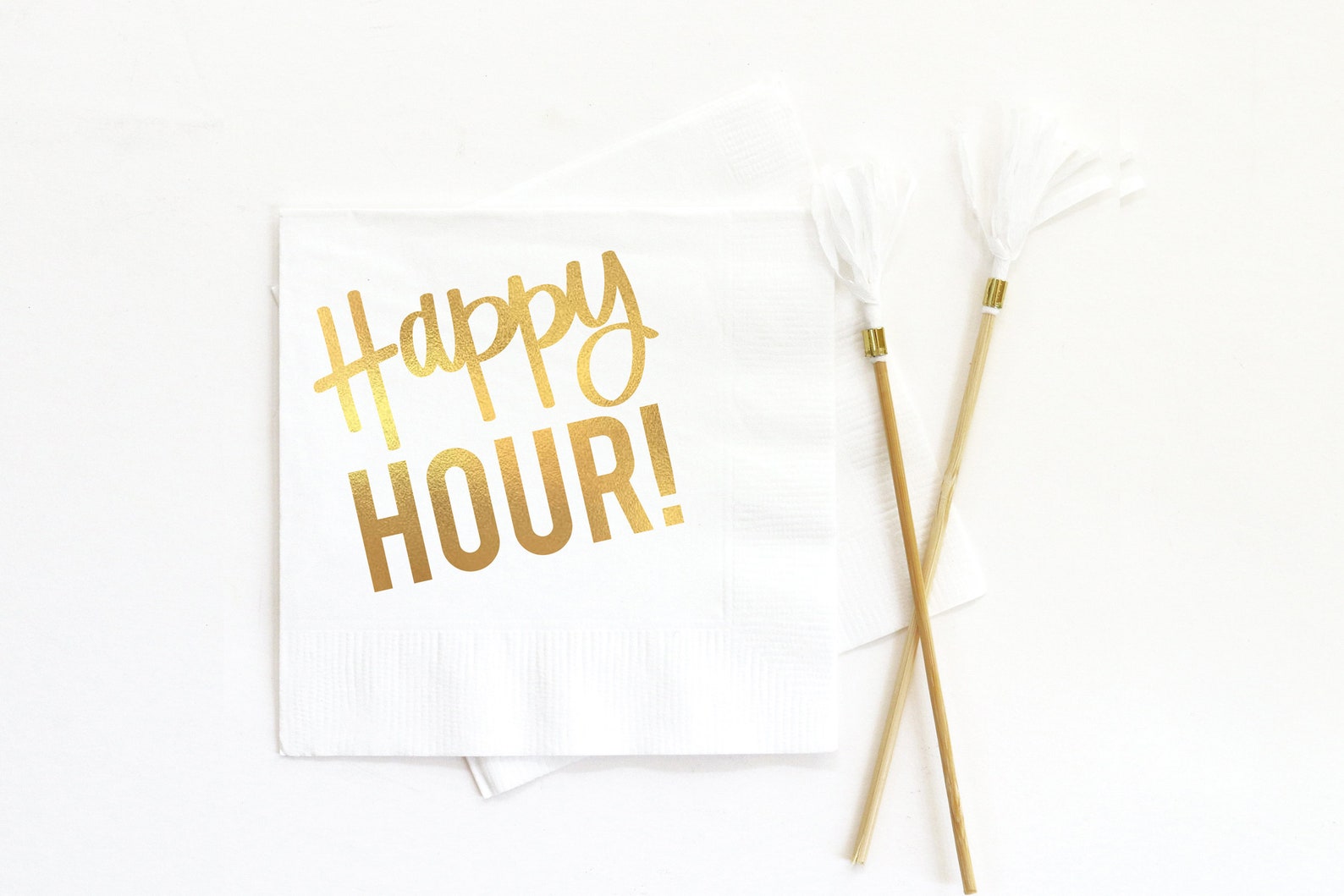 Design Design Paint Studio Happy Hour Beverage Napkins - Multicolor, It's Happy Hour Somewhere