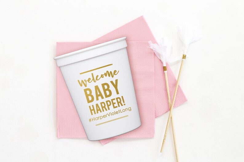 Girl Baby Shower Party Favors A Baby is Brewing Decorations Personalized Can Coolers image 5