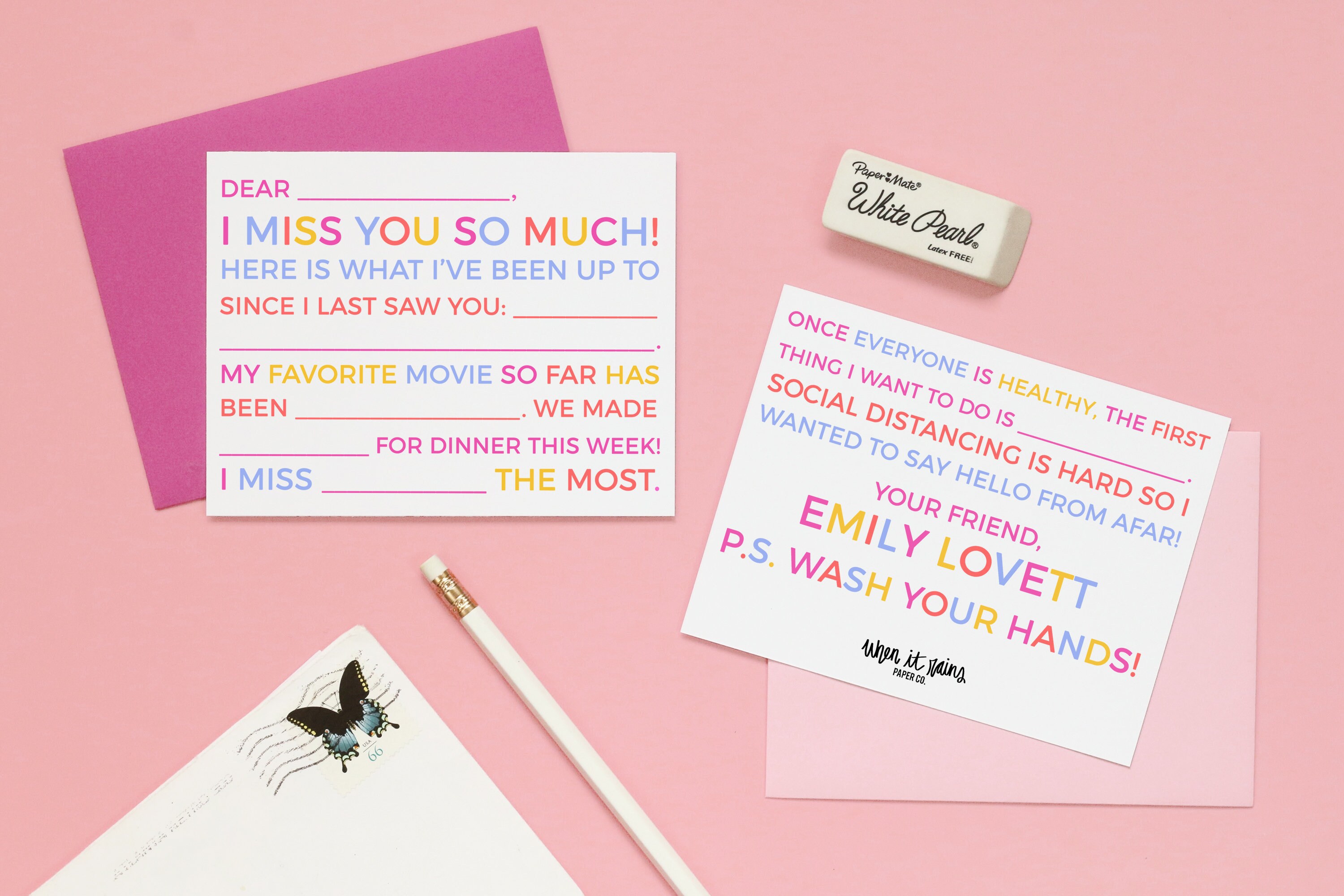 personalized stationery for girls