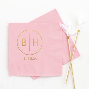 Wedding Cocktail Napkins Personalized Napkins Custom Rehearsal Dinner Napkins Monogram Luncheon Napkins Wedding Guest Towels
