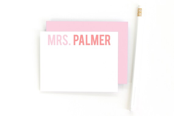 Personalized Teacher Stationery - Teacher Stationary Set - End of the Year Teacher Gifts - Personalized Thank You Notes