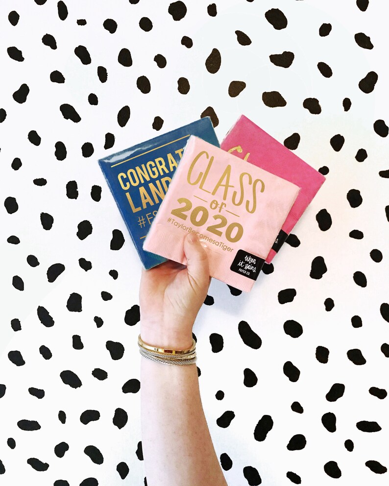 Personalized Graduation Napkins Class of 2021 Napkins Etsy