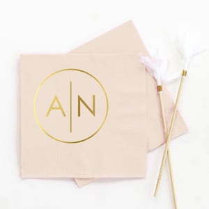 Personalized Wedding Napkins Monogrammed Cocktail Napkins
