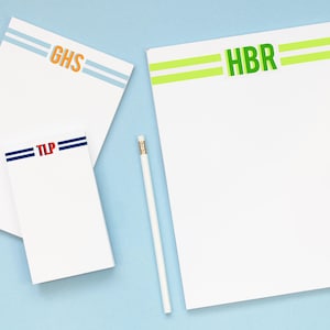 Personalized Monogram Notepads - Custom Note Pad for Boys - Boys Stationary Set - Kids Writing Paper with Envelopes