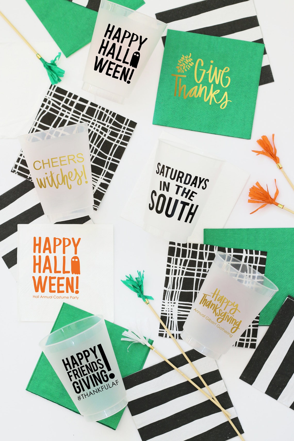Personalized Thanksgiving Napkins Custom Dinner Napkins Fall Etsy