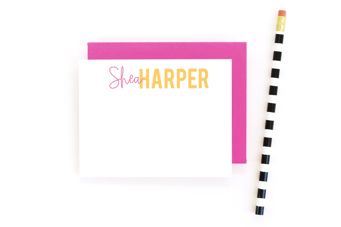 Women's Personalized Stationary Custom Stationery Set Etsy