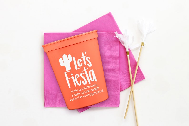 Personalized Cocktail Napkins Class of 2021 Graduation Party Decorations Fiesta Graduation Napkins