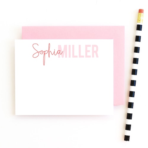 Personalized Thank You Notes Custom Stationery Set Etsy