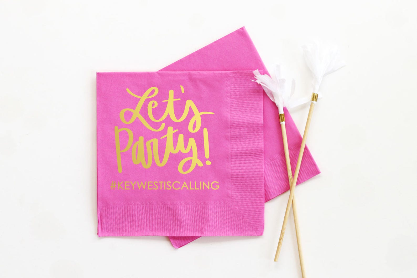 Personalized Birthday Napkins Lets Party Beverage Napkins Etsy