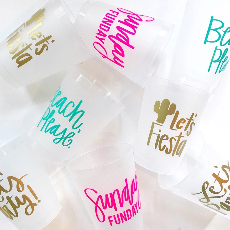 Fiesta Cups Birthday Party Plastic Cups Mexican Themed Cups Etsy