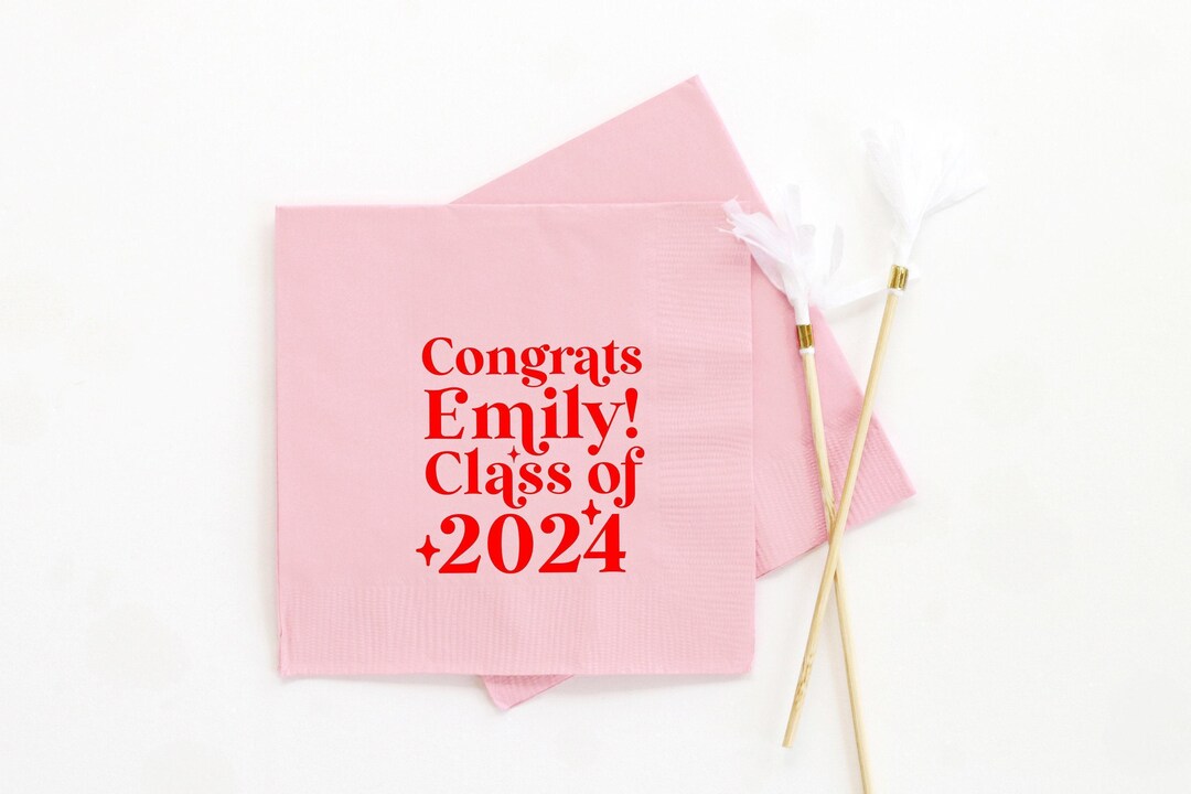 Class of 2025 Graduation Party Decorations - Personalized Napkins ...