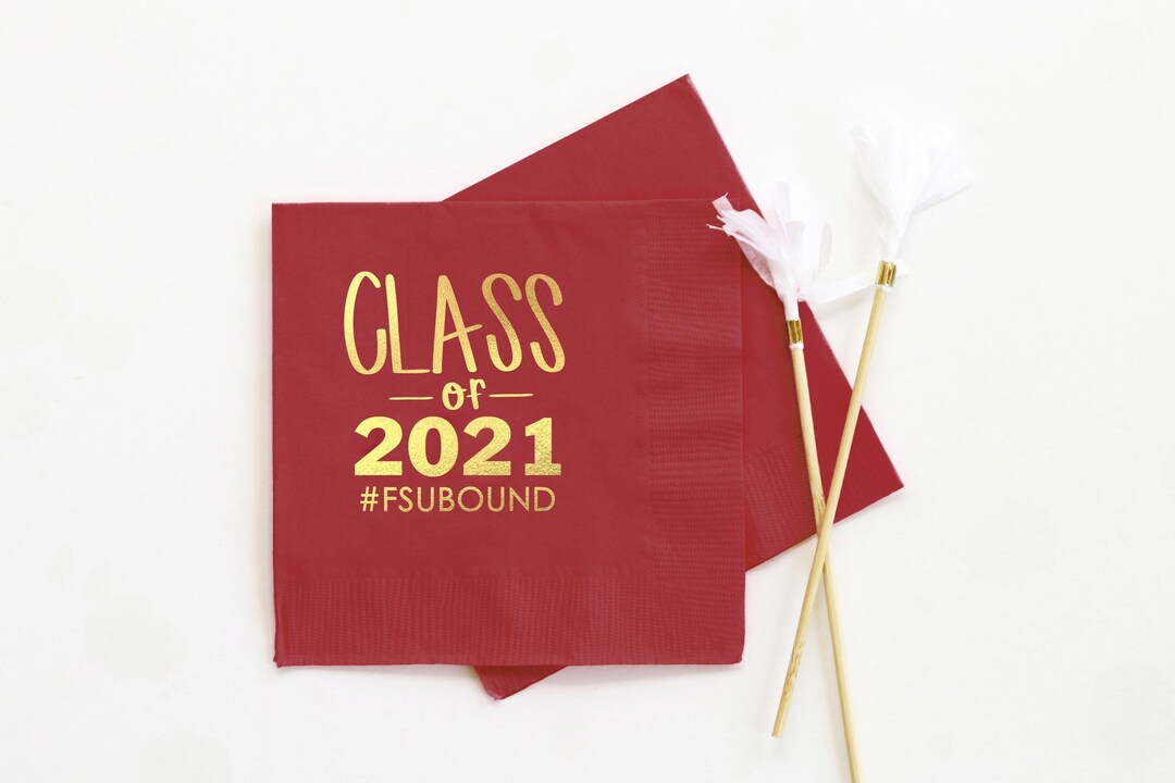 Personalized Graduation Napkins Class of 2024 Napkins Graduation Party