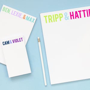 Personalized Family Notepad- Personalized Note Pad with Kids Name- Custom Family Stationery- Family Gift
