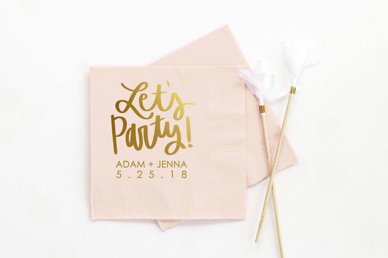 Personalized Napkins for Wedding Reception