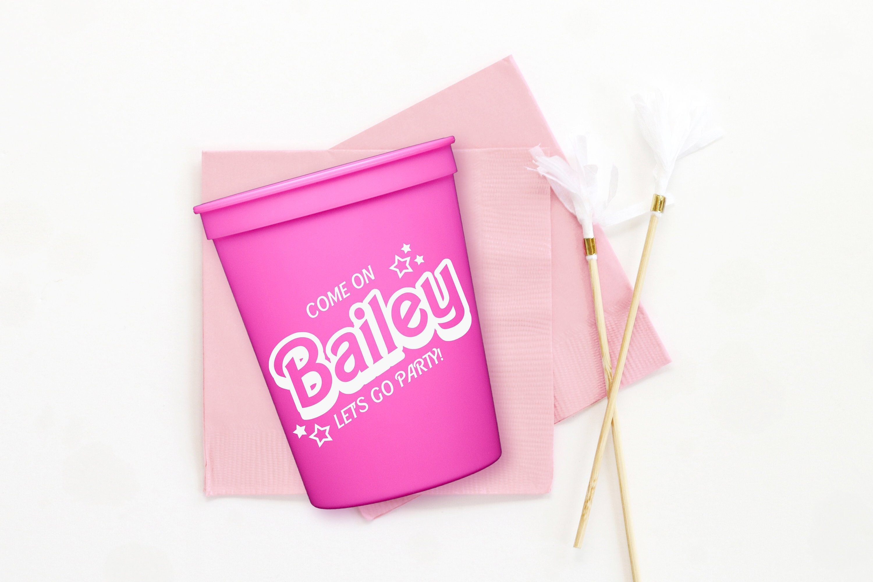 Barbie Let's Go Party Pink Cup - Kuru Store