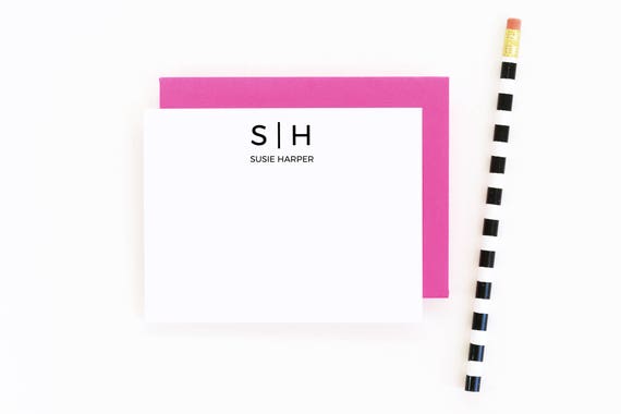 Personalized Monogrammed Stationery Personalized Stationary Set Monogram Stationery for Girls Custom Note Cards Personalised Thank You Notes