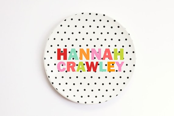 Easter Basket Ideas Personalized Kids Melamine Plate Monogrammed Plates Custom Child/'s Plate Monogram Birthday Plate Polka Dot Plate