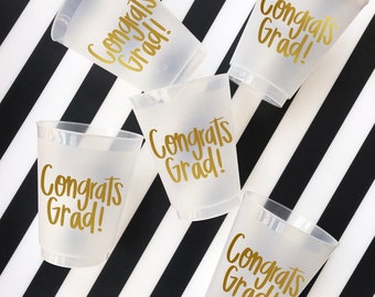 2024 Graduation Cups Graduation Party Decorations Congrats Grad Plastic Cups Graduation Party Favors- Ready to Ship