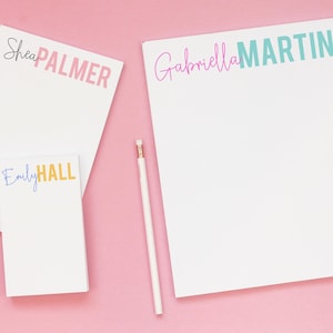 Personalized Name Notepad - Custom Note Pad - To Do List - Girls Stationery Set - Gifts for Mom