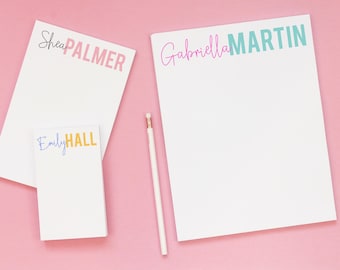 Personalized Name Notepad - Custom Note Pad - To Do List - Girls Stationery Set - Gifts for Mom